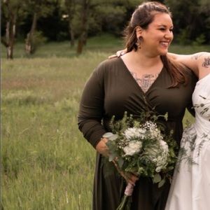 Olive Green Bridesmaids Dress